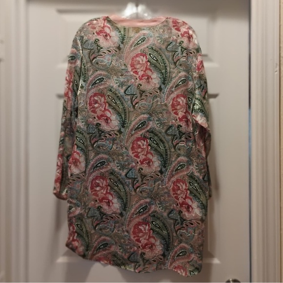 Vintage Gold Label Victoria Secret Floral Robe Button Up Oversized Size M/L - Picture 3 of 6